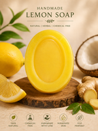 Homemade Lemon Soap | Natural Herbal Bath Soap | Hatti Organic