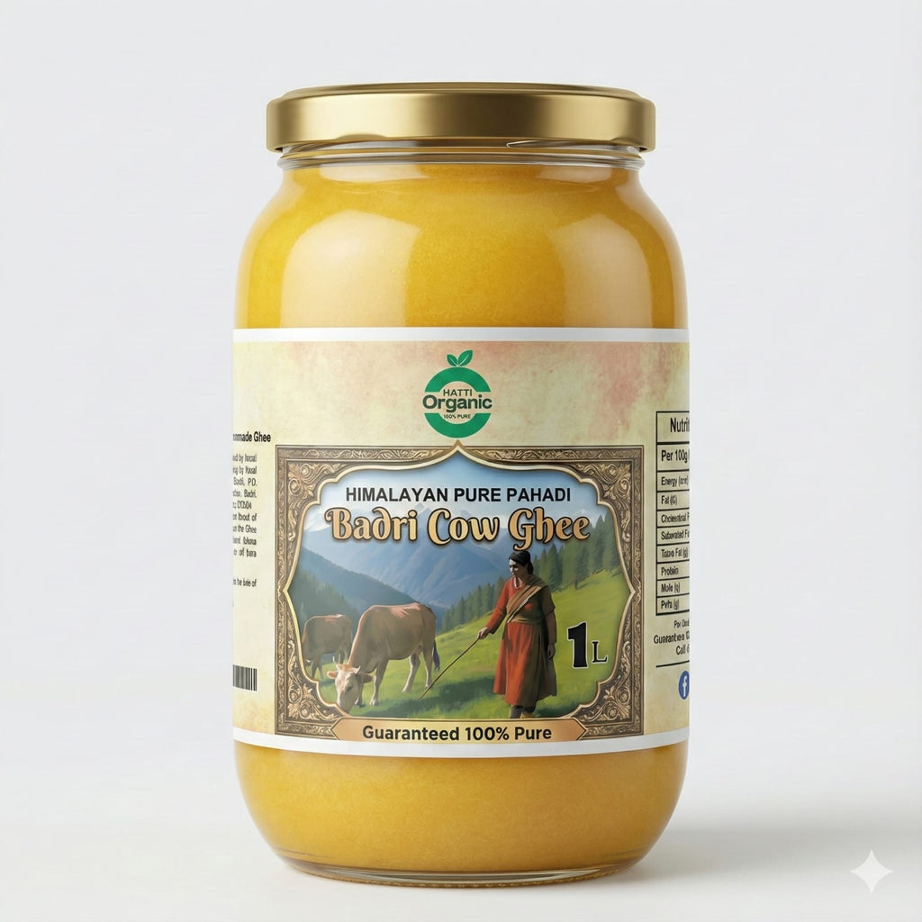 Badri Cow Ghee 1000ml – A2 Bilona Himalayan Ghee, Pure & Chemical-Free